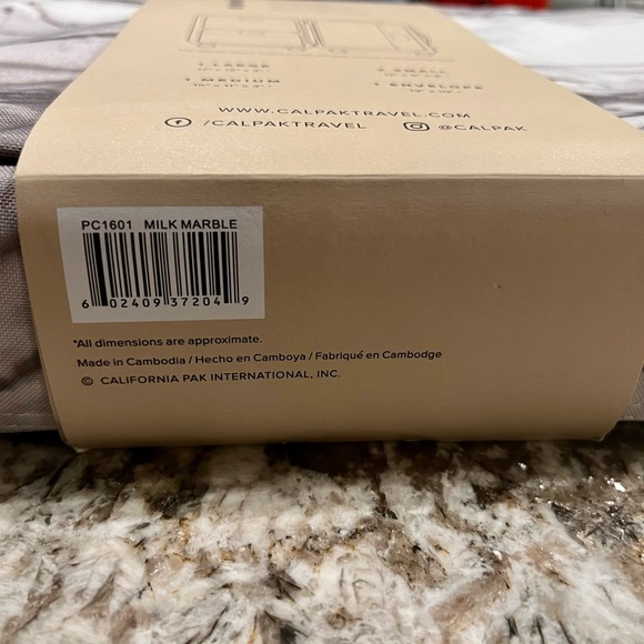 Calpak Bags New Calpak 5 Piece Packing Cubes Milk Marble Poshmark